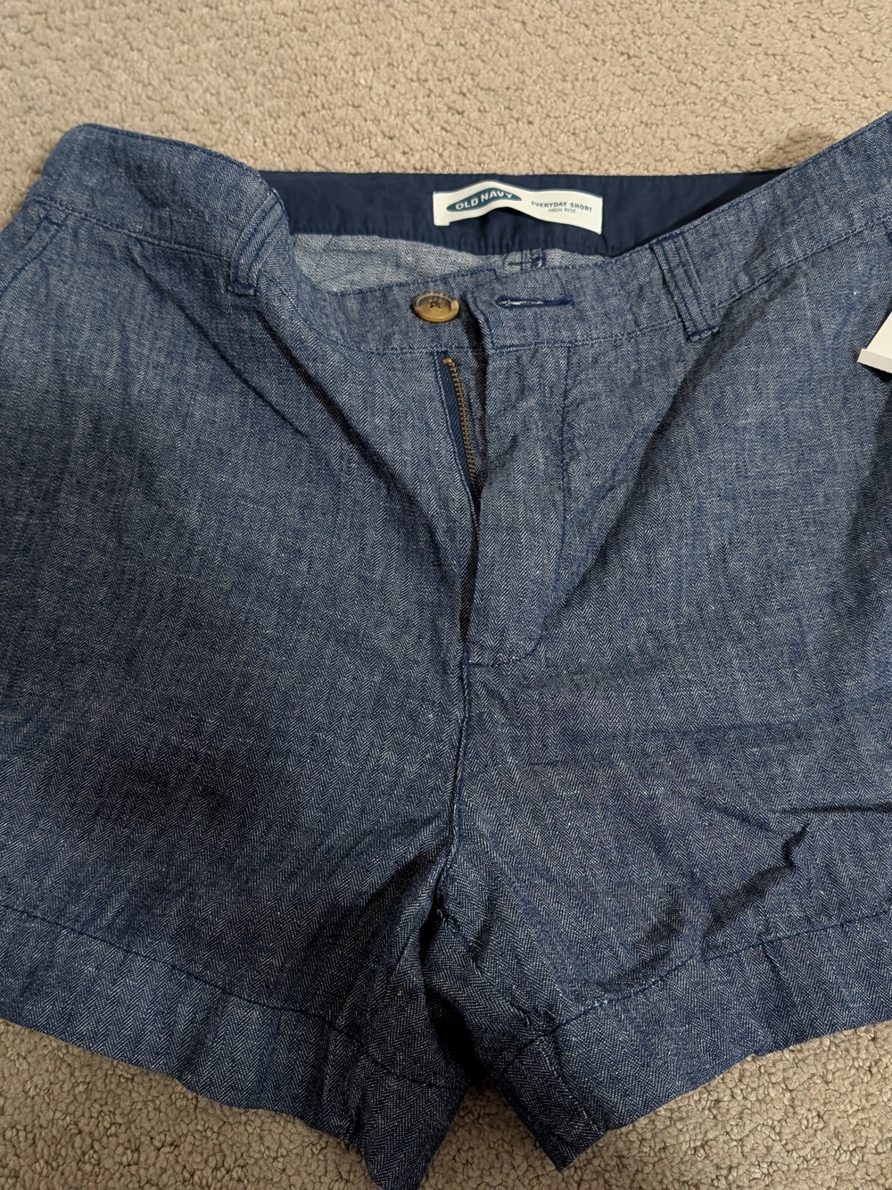 Old Navy Women's Dark Blue Chambray Shorts